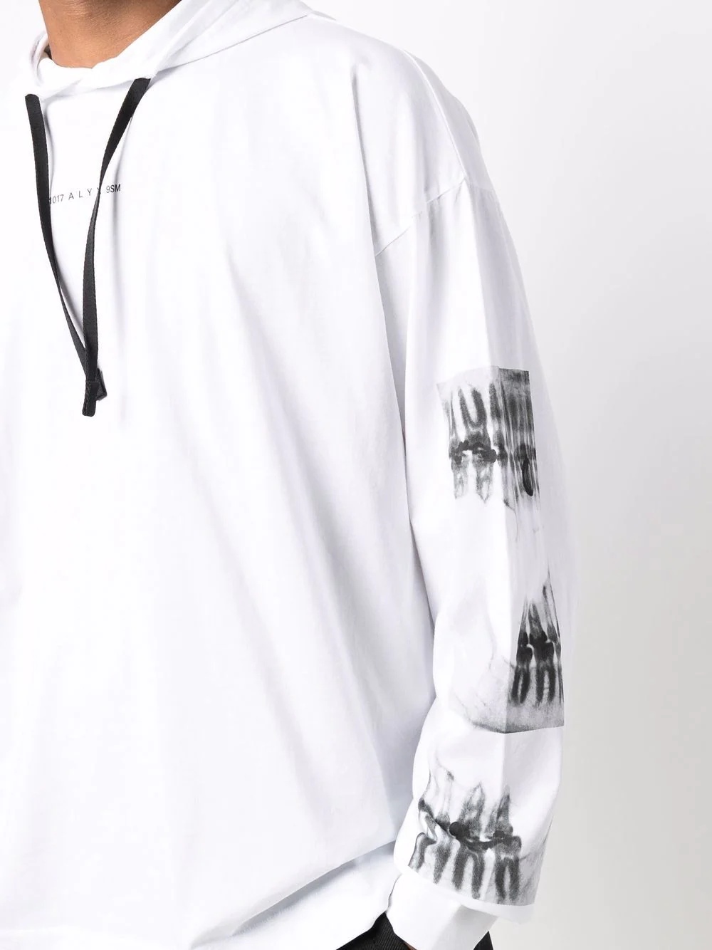 X-ray print drawstring hoodie - 5