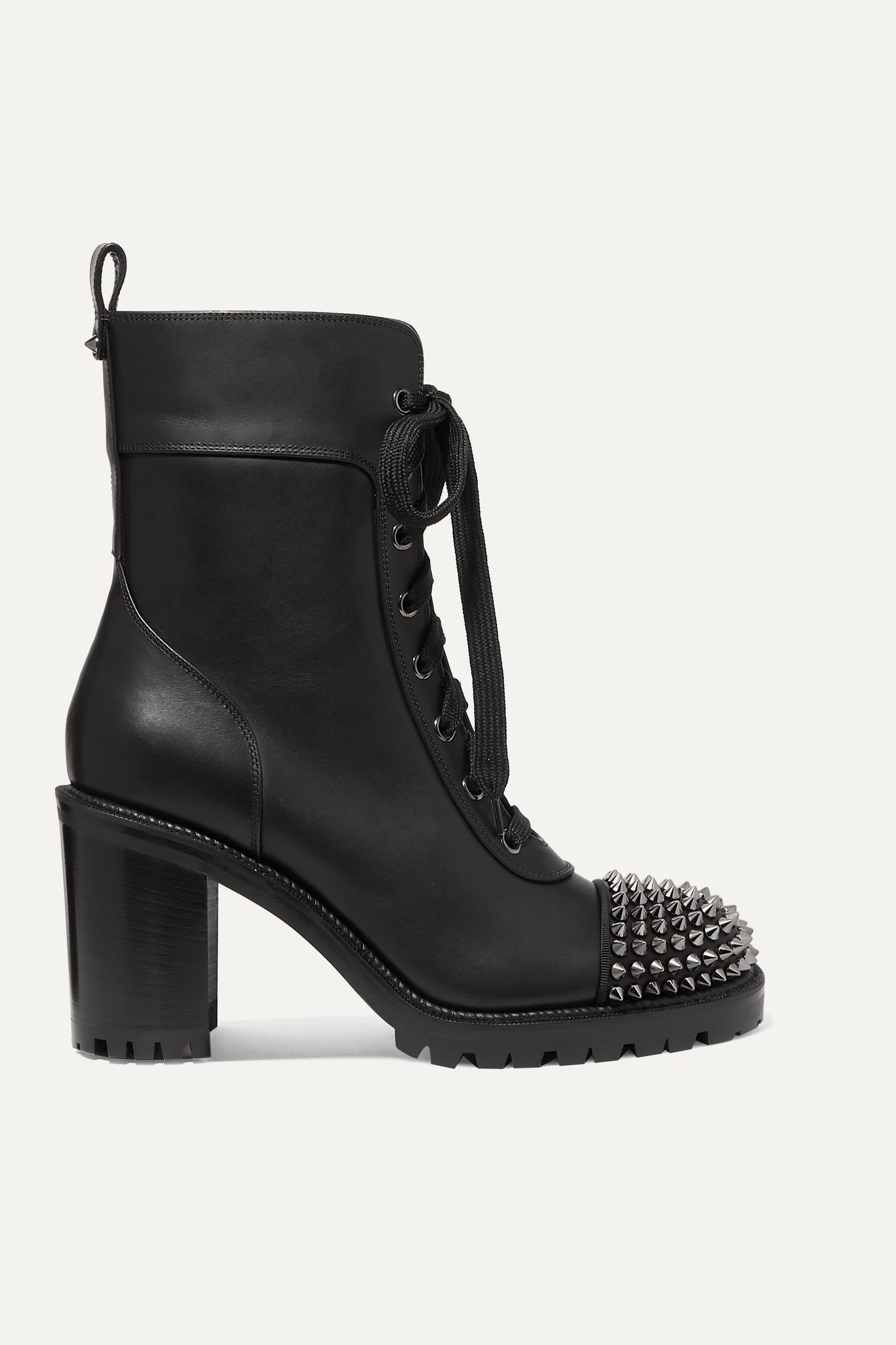 TS Croc 70 spiked leather ankle boots - 1