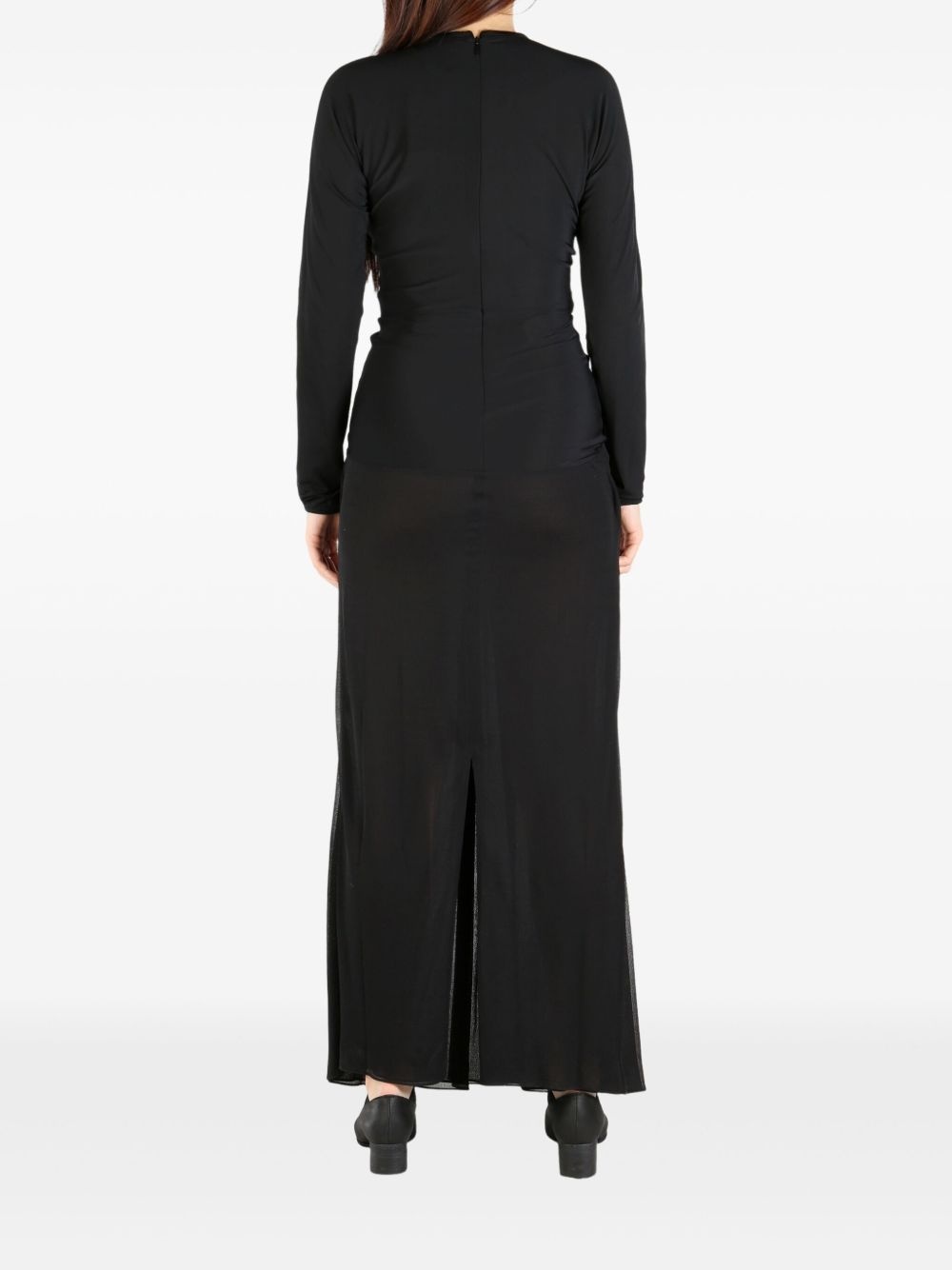 draped-detail maxi dress - 4