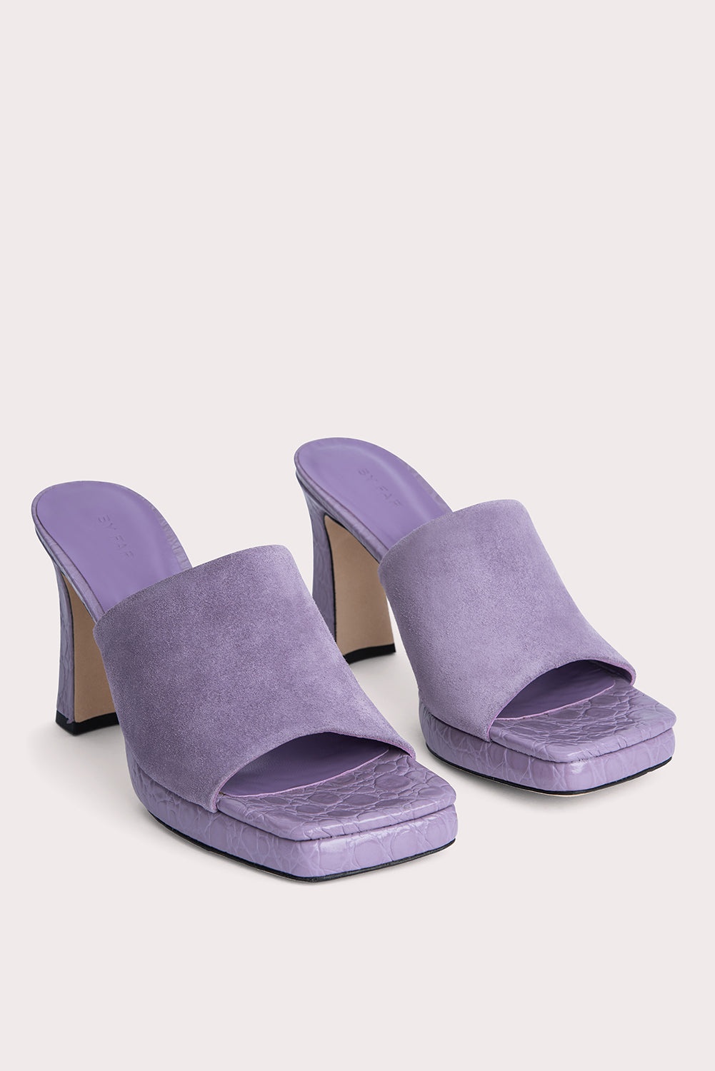 Beliz Purple Haze Croco and Suede Leather - 2