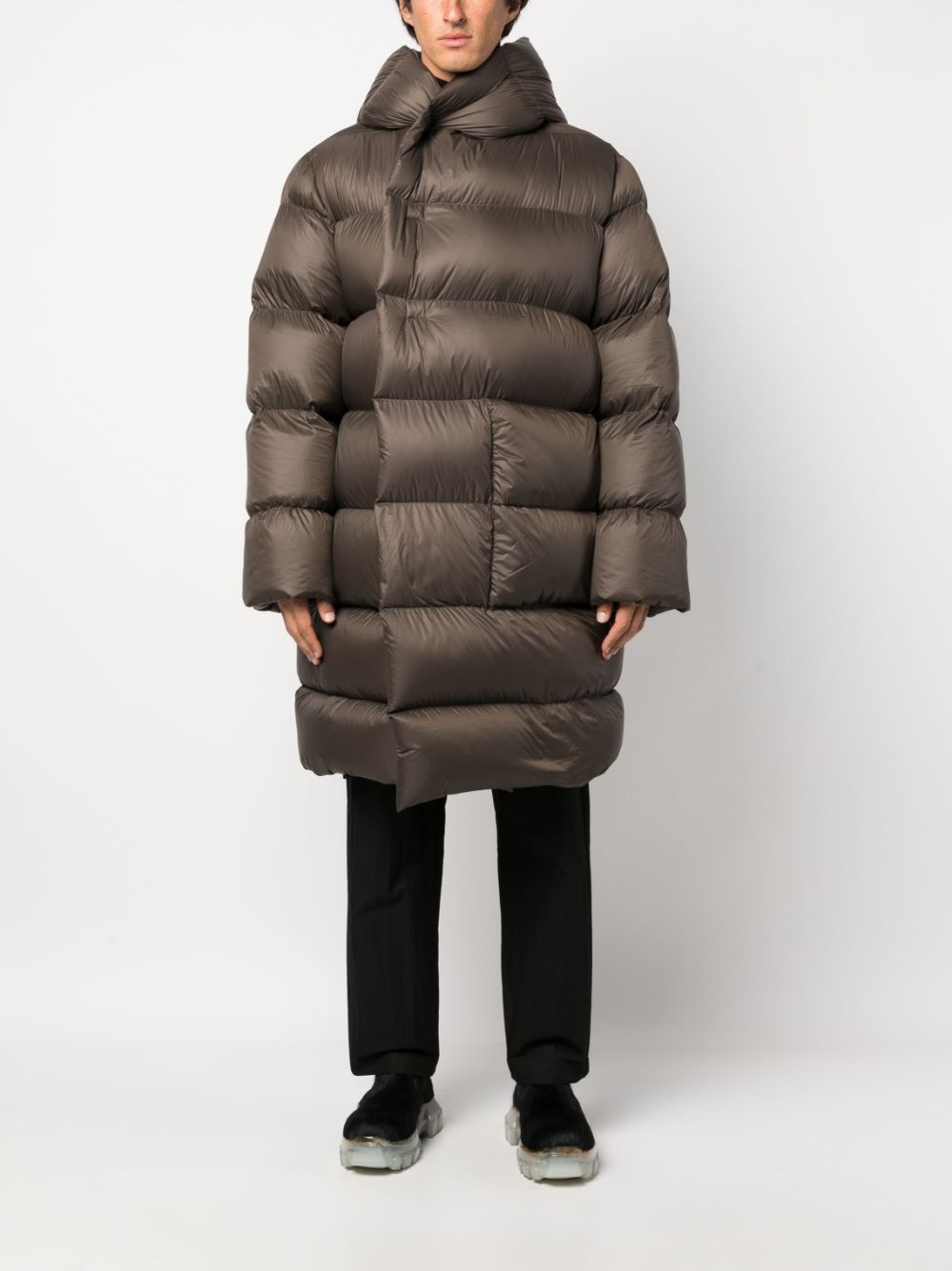 oversized hooded padded coat - 2