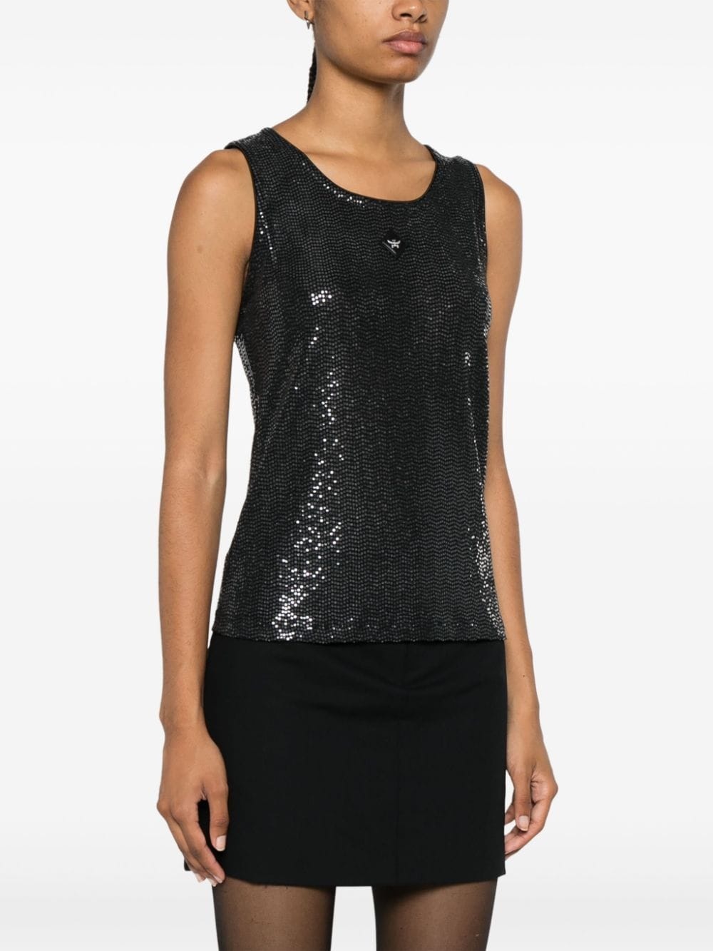 logo-patch tank top - 3