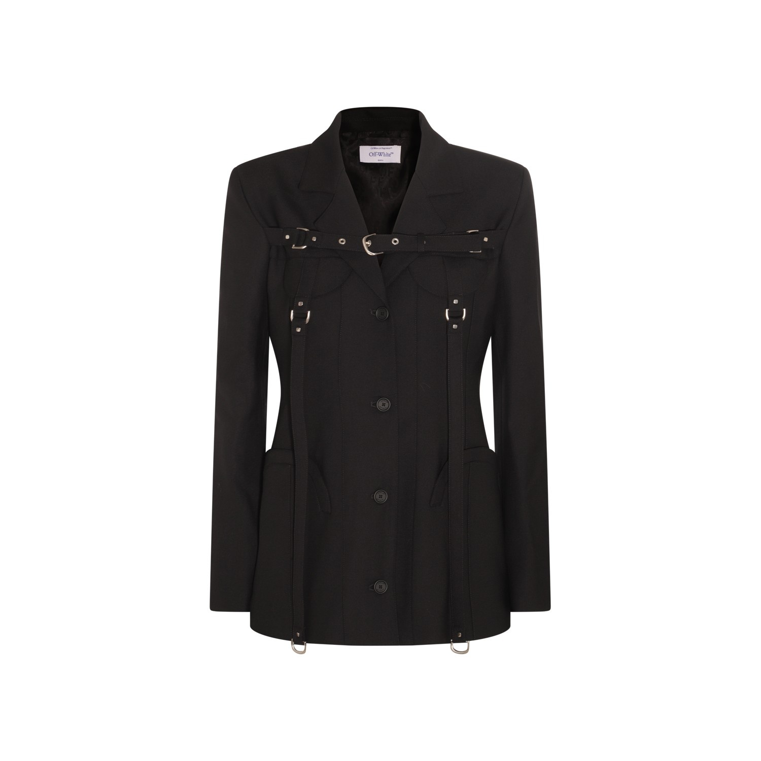 ジャケット OFF-WHITE BLACK VIRGIN WOOL BLEND CARGO BLAZER Off-White BLACK VIRGIN WOOL BLEND CARGO BLAZER