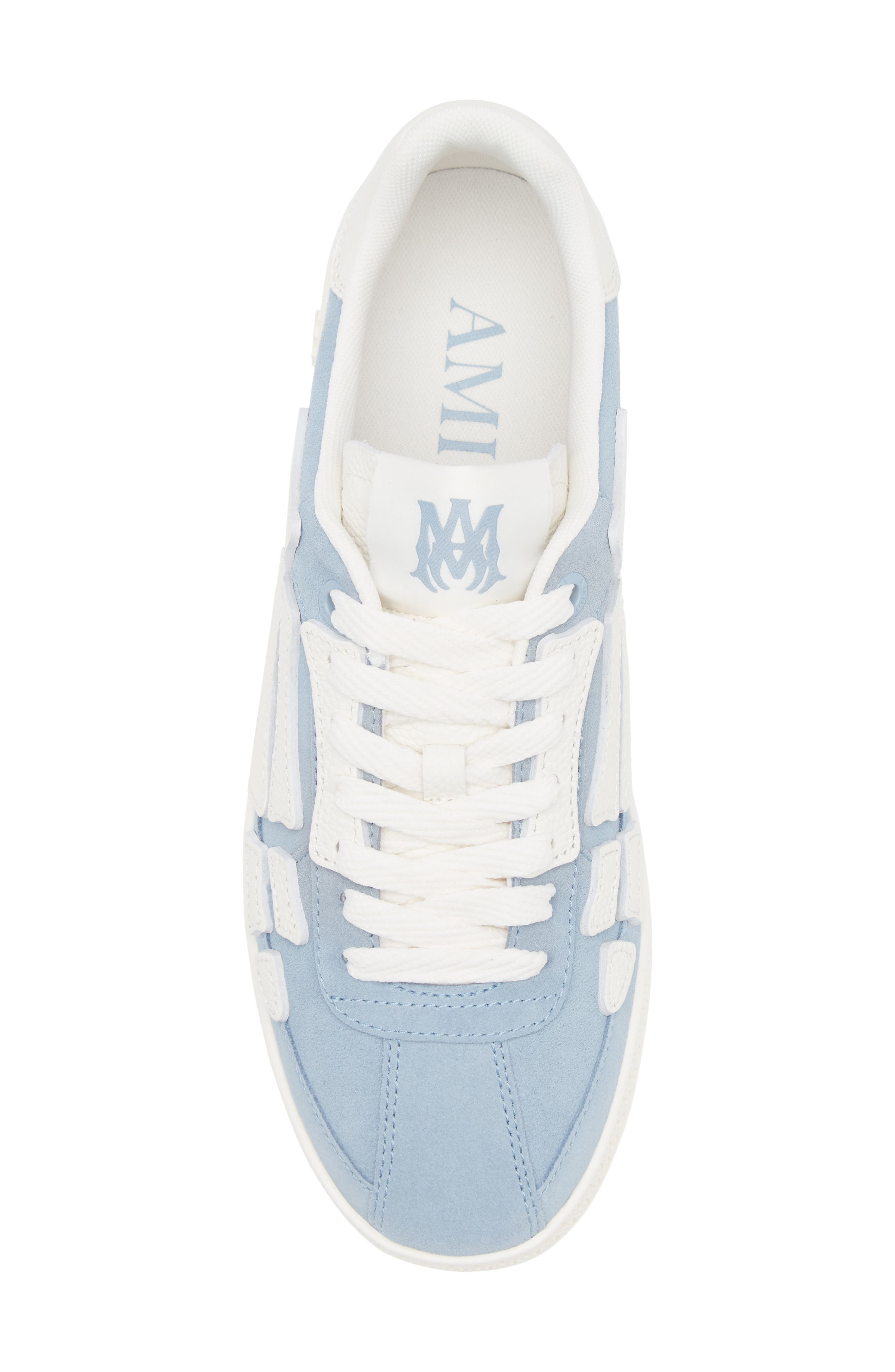 AMIRI Pacific Bones Suede Sneaker in Ashley Blue at Nordstrom - 5