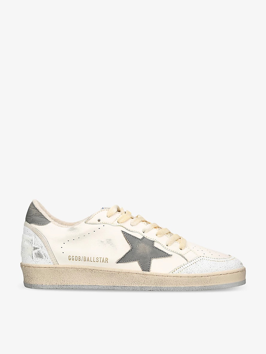 Men's Ball Star star-applique leather low-top trainers - 1