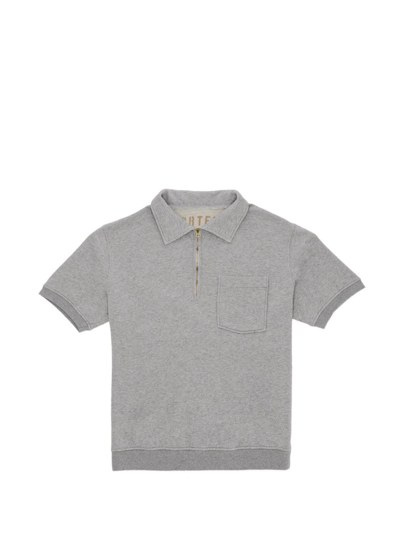 Yalepm zip short-sleeve polo shirt 1