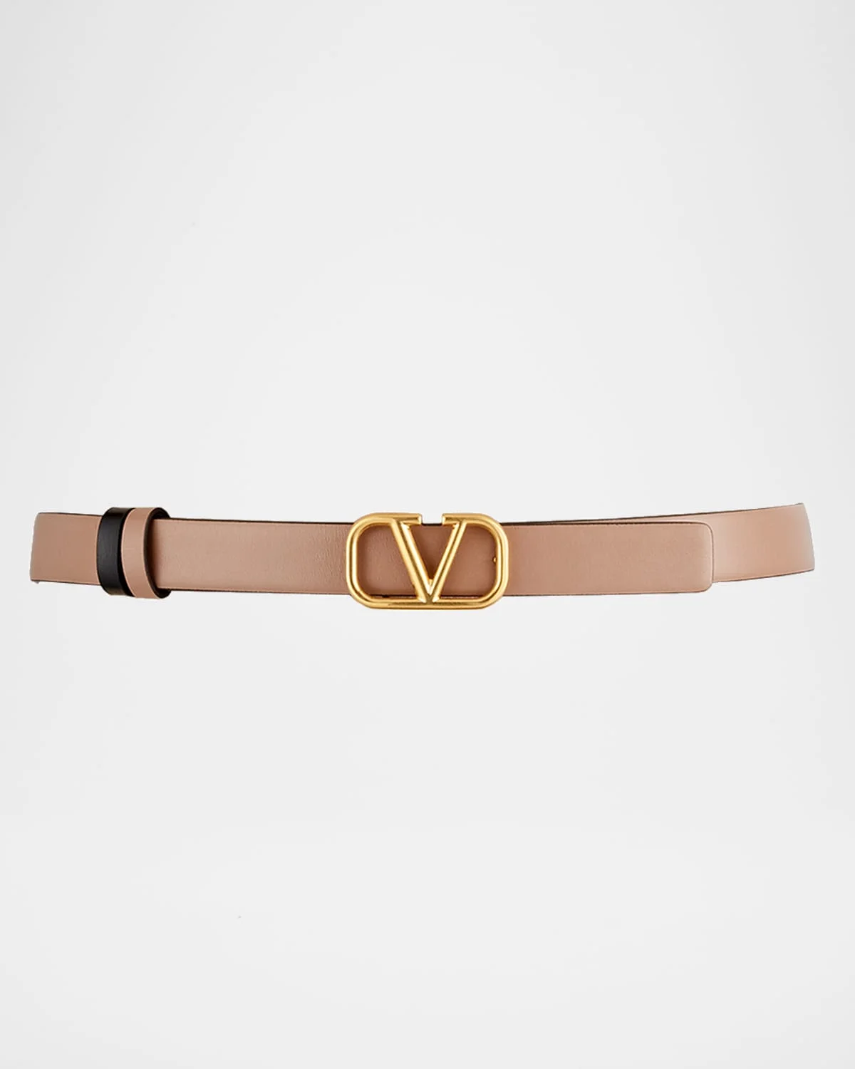 VLogo Leather Belt, 20mm - 1