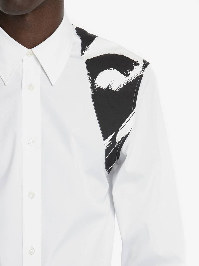 Mcqueen Graffiti Harness Shirt in White 5