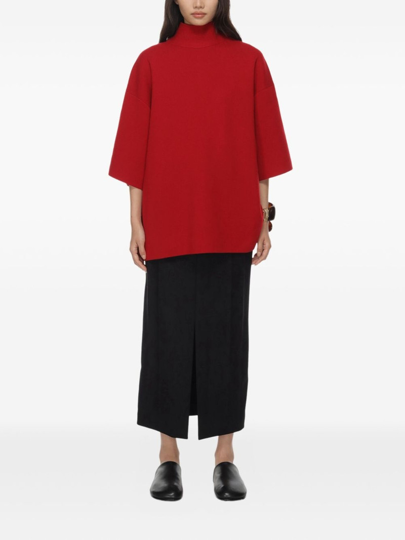 Carven high-neck short-sleeve top outlook
