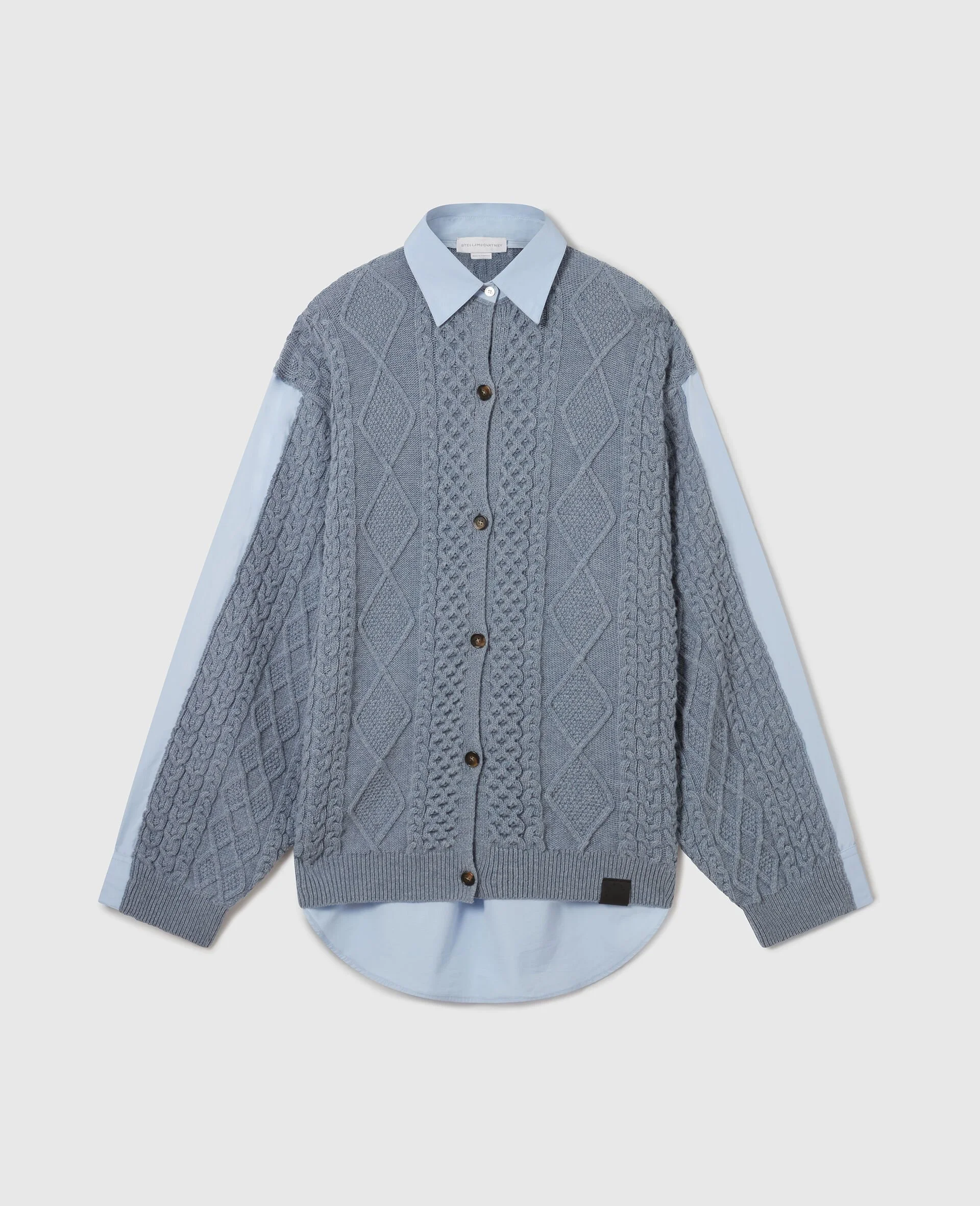 Hybrid Knit Shirt Cardigan - 1