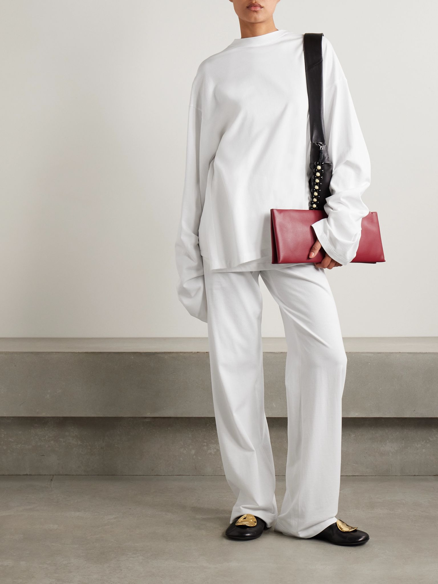 Oversized cotton-jersey T-shirt White - 2