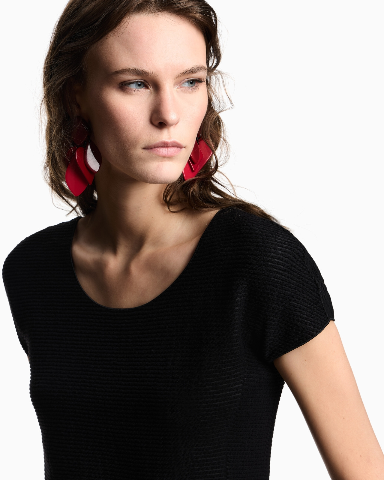 T-SHIRT IN TEXTURED-EFFECT JERSEY - 5