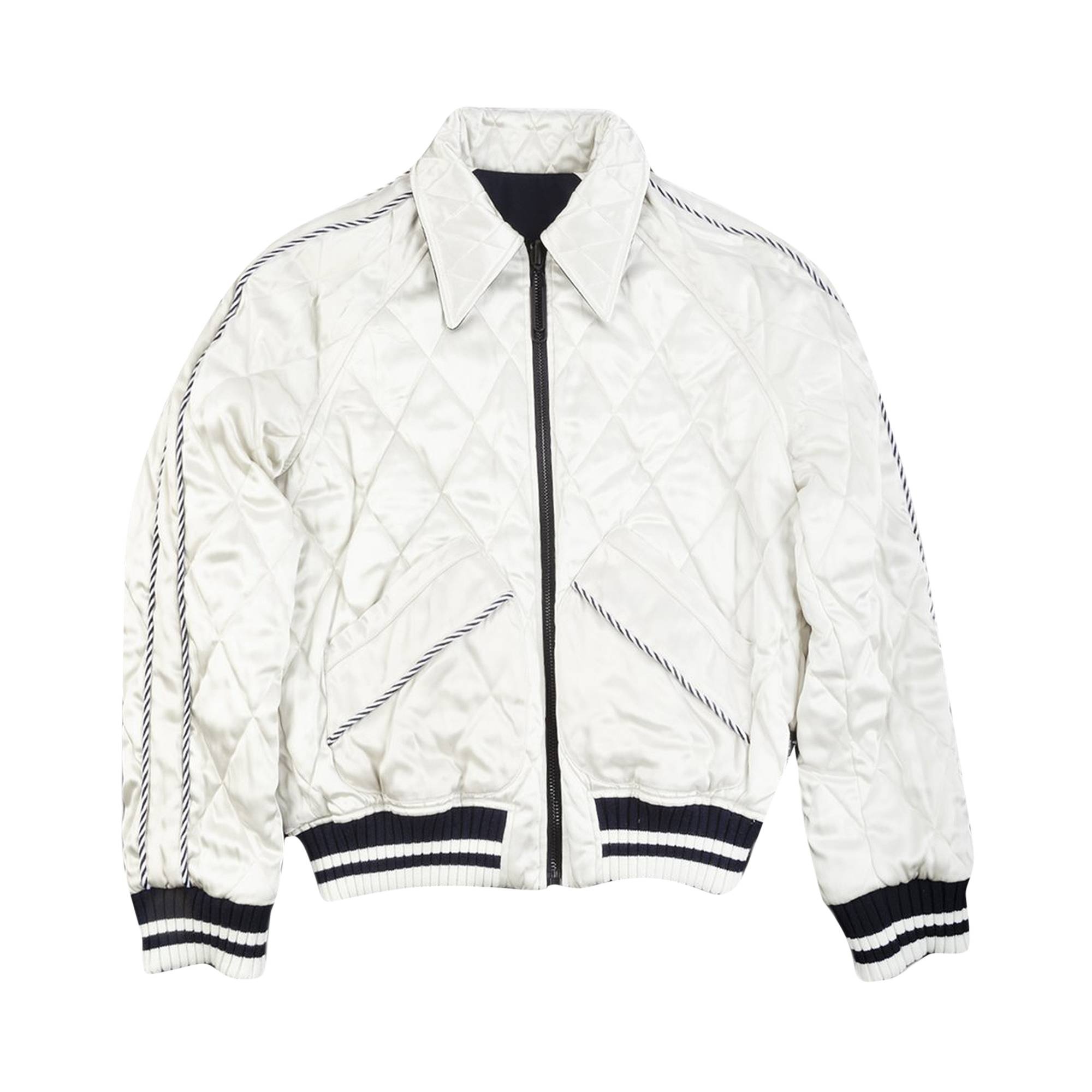 Off-White Reversible Logo Print Bomber 'Blue/White' - 3