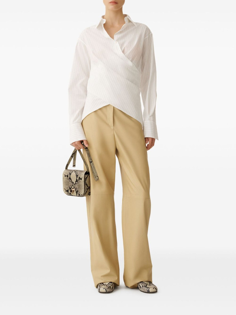 FABIANA FILIPPI striped wraparound shirt outlook