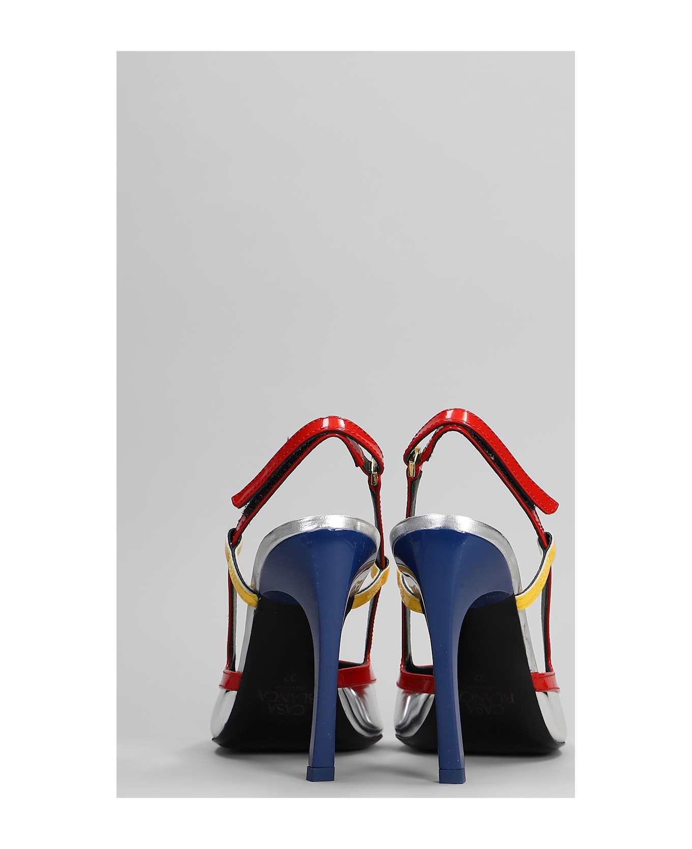 Pumps In Multicolor Leather - 4