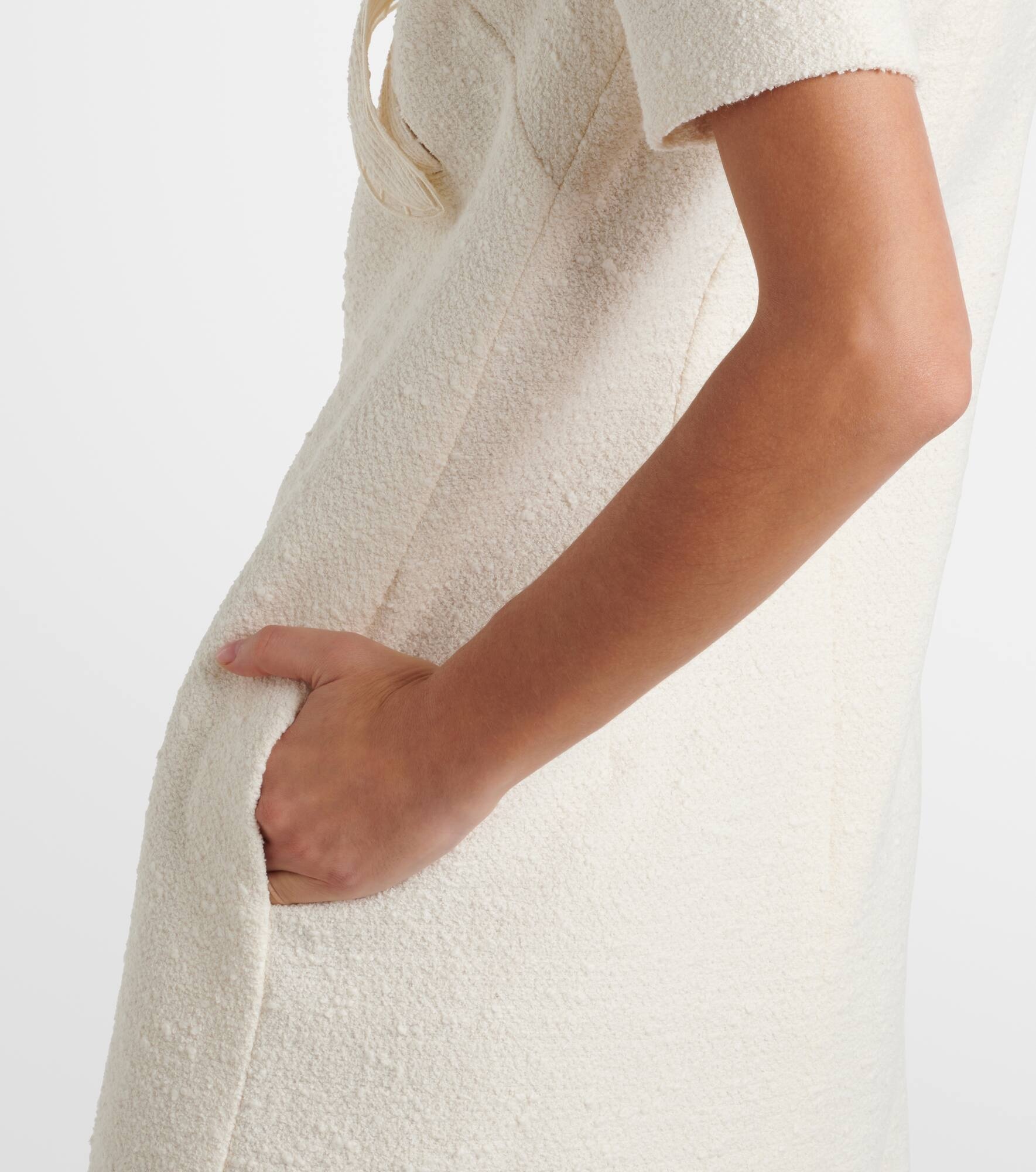 Orchid embroidered cotton tweed shift dress - 6