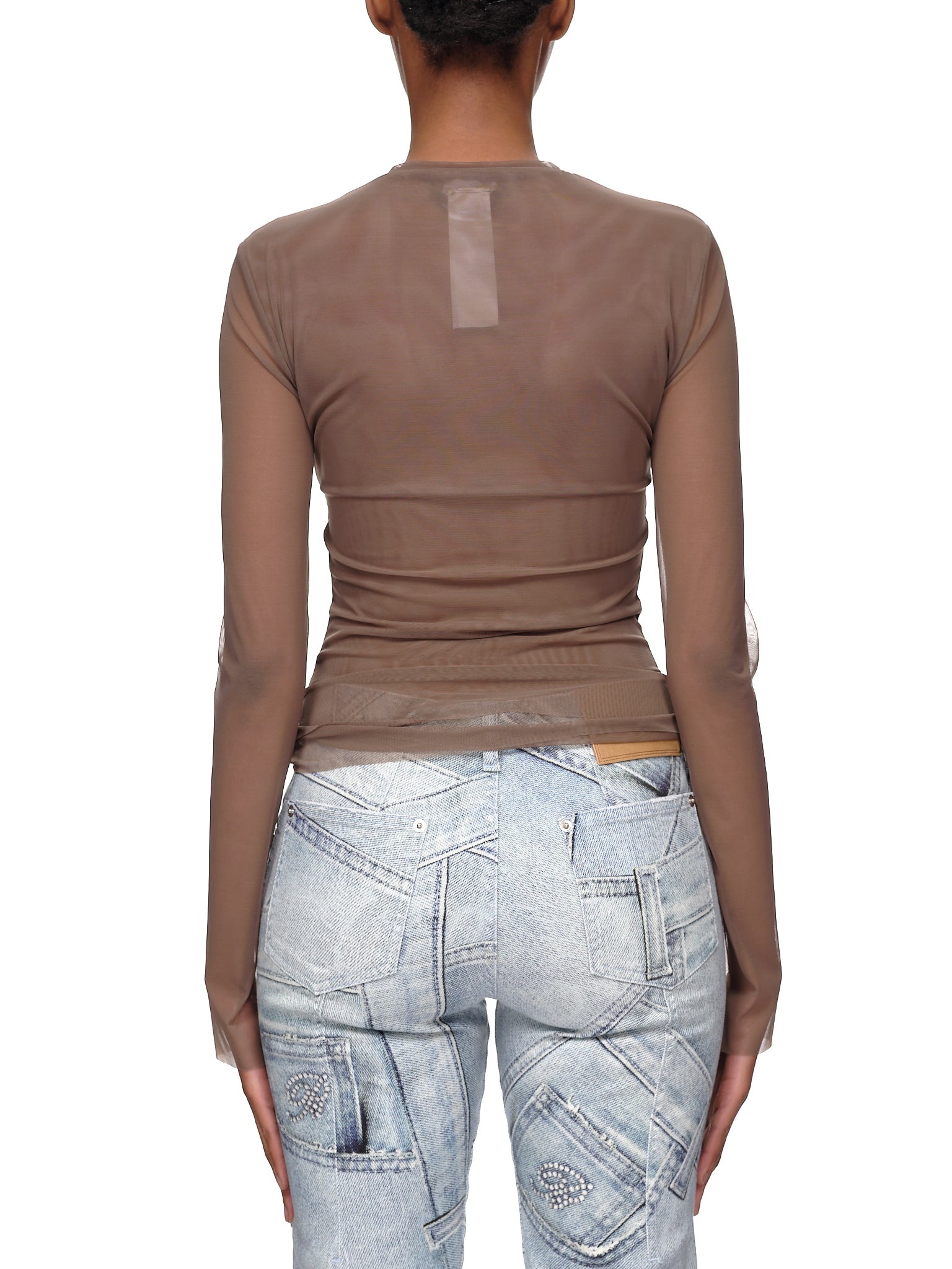 Long Sleeve Embroidered Blouse - 3