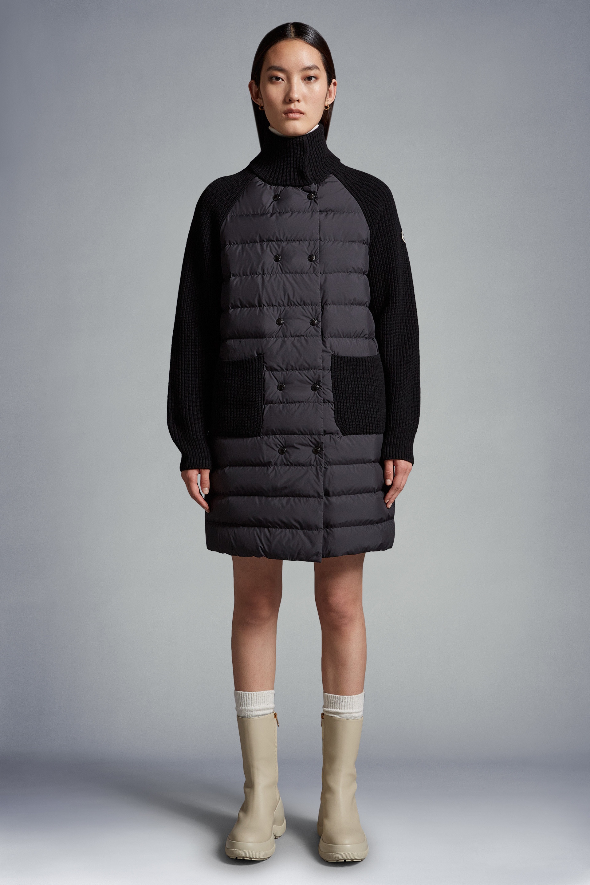 Padded Long Wool Cardigan - 3