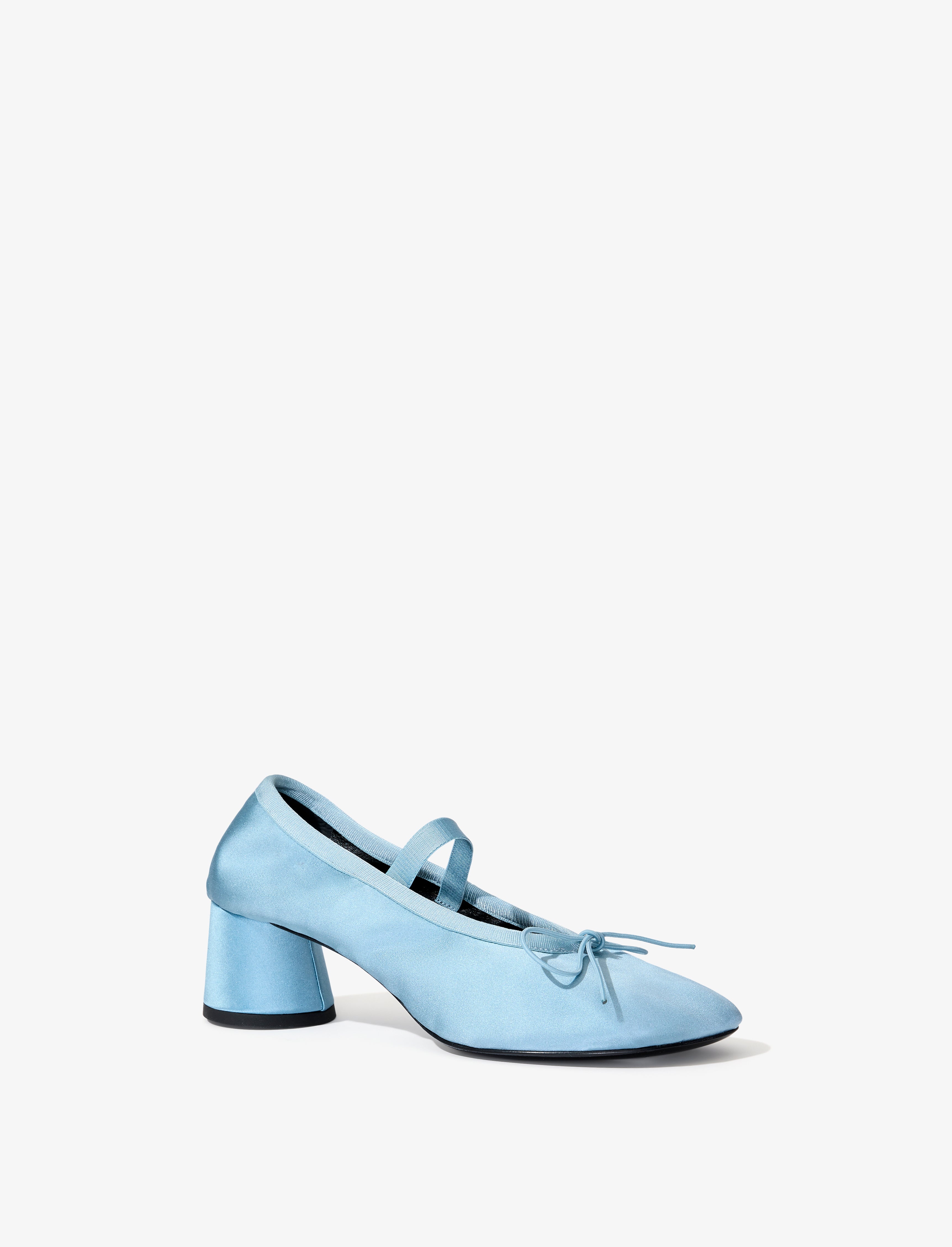 Glove Mary Jane Ballet Pumps in Satin - 2