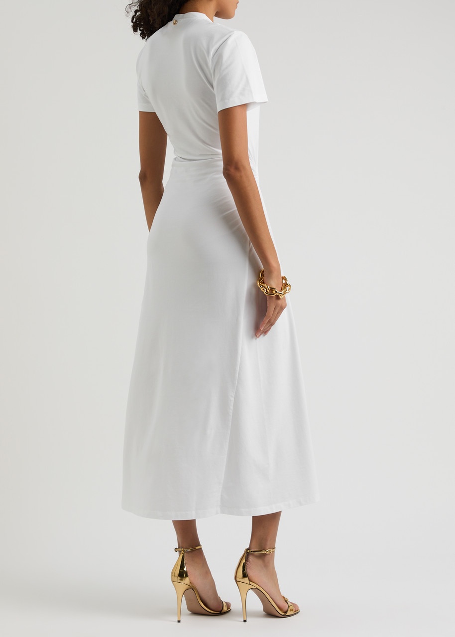 Rabanne Ring-embellished Stretch-cotton Midi Dress - 3
