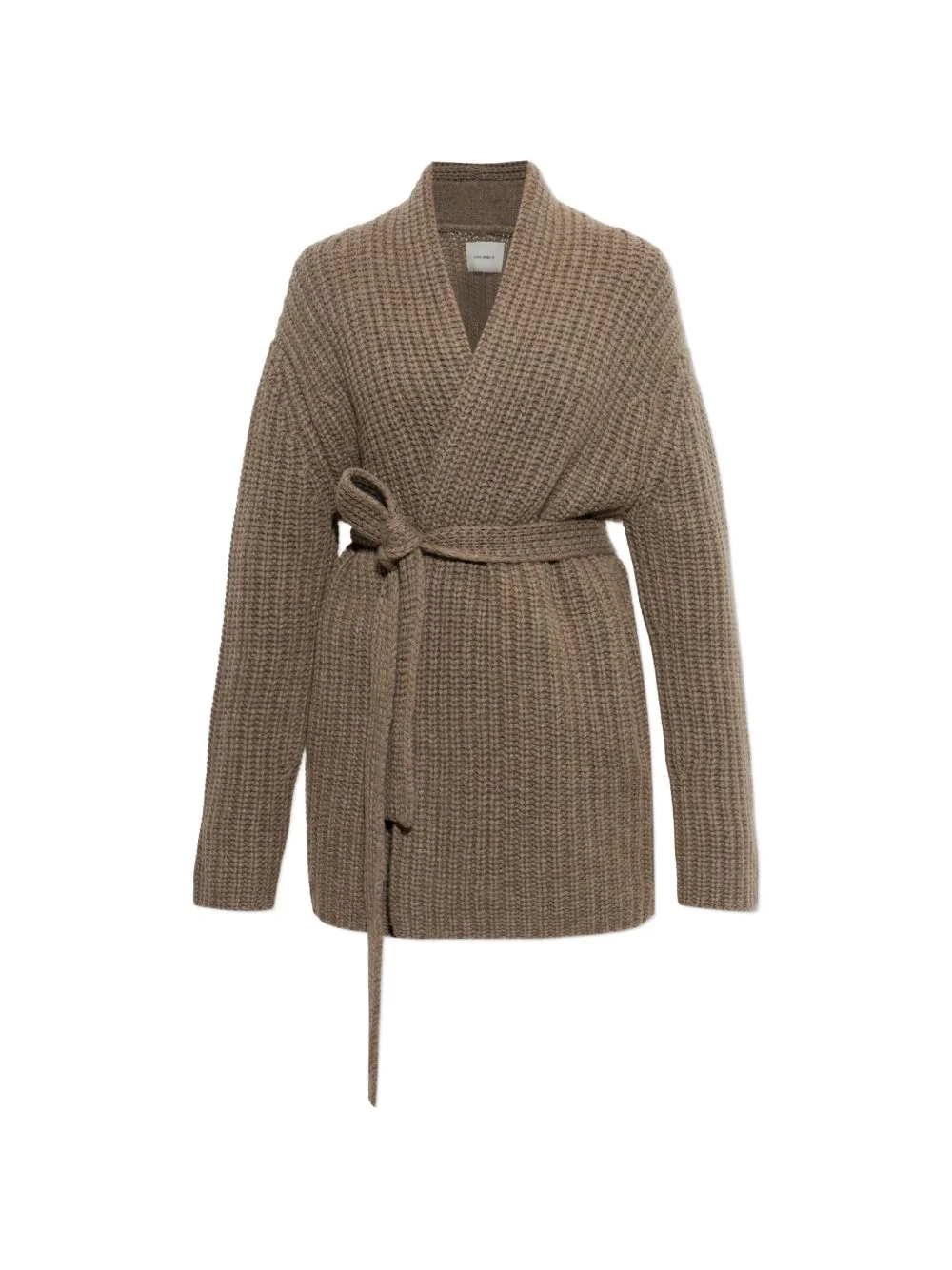 Jacqueline belted waffle-knit cardigan - 1