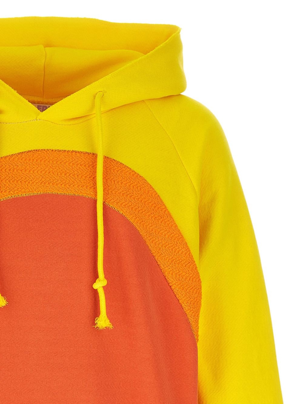 gradient-effect panelled cotton hoodie - 2