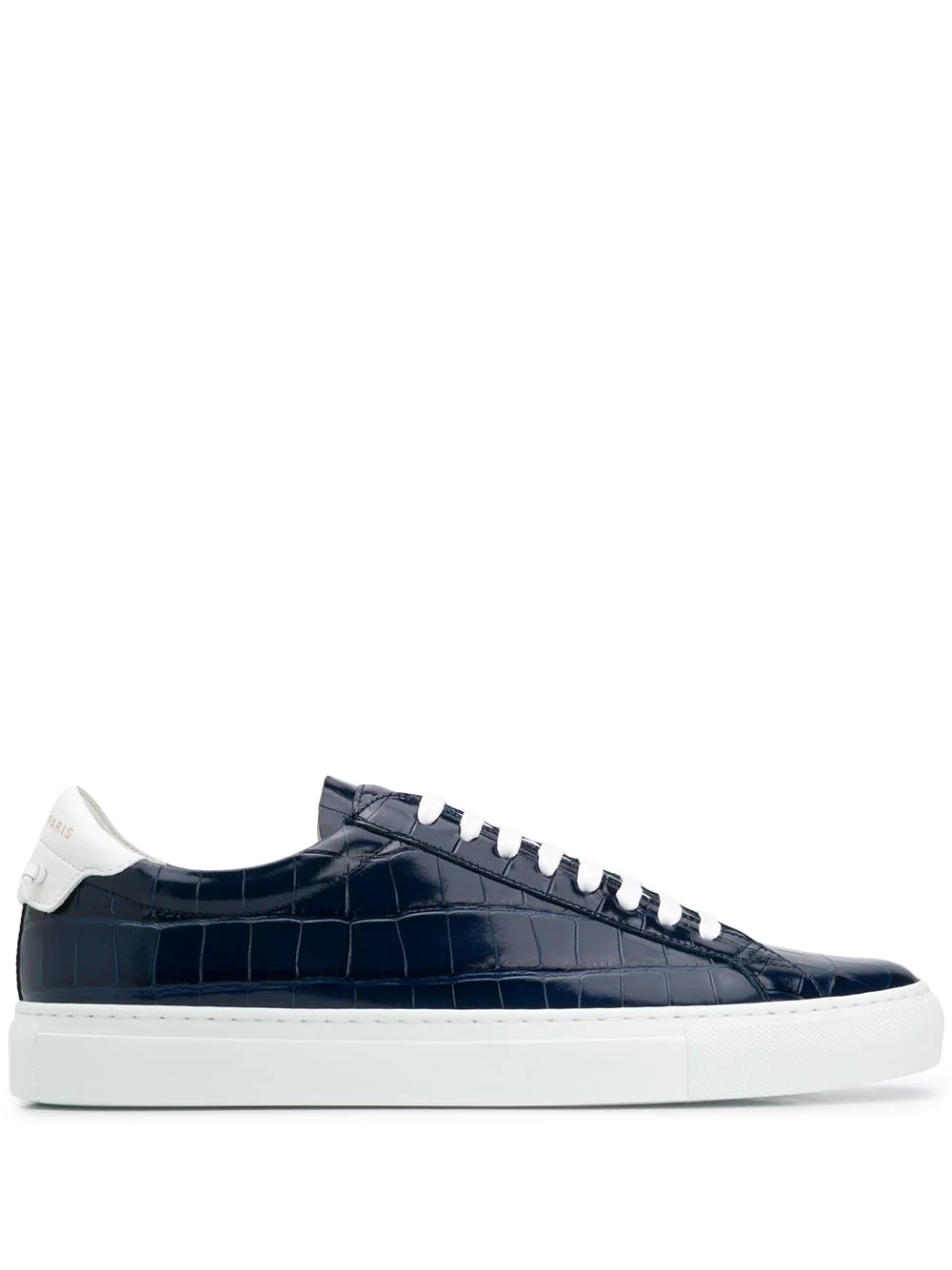 crocodile-effect low-top sneakers - 1