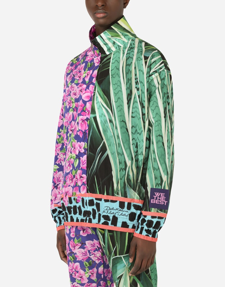 Nylon jacket with jungle mix print - 5