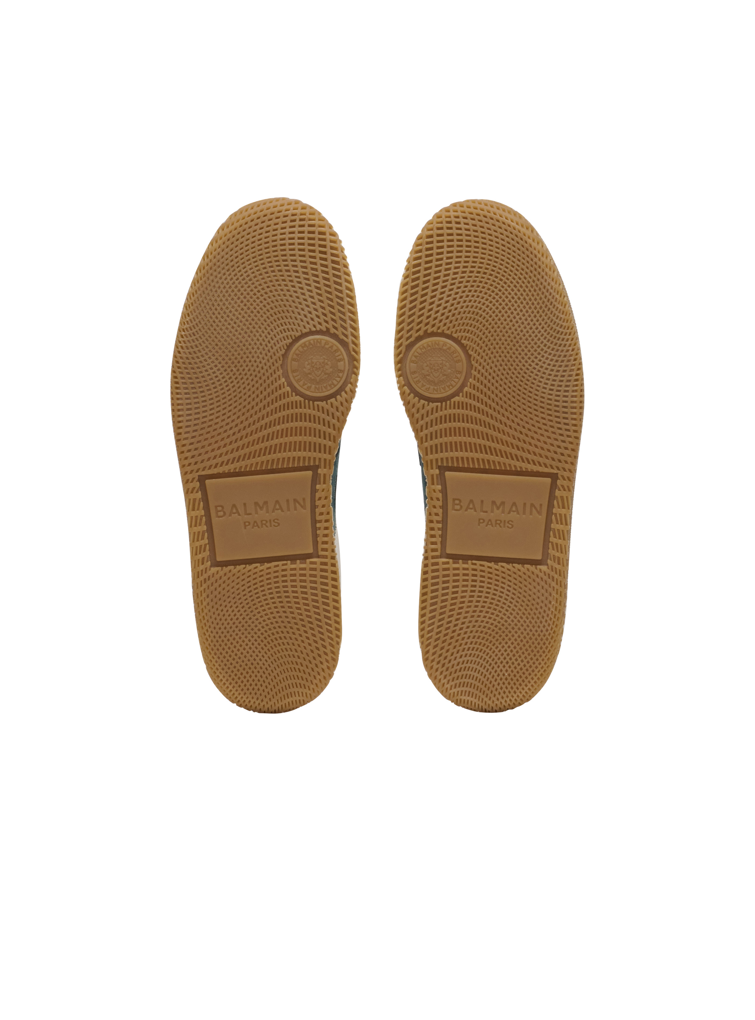 Balmain Swan suede and smooth leather trainers - 4
