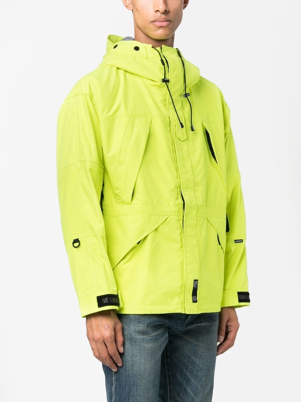 multiple pockets hooded jacket - 3