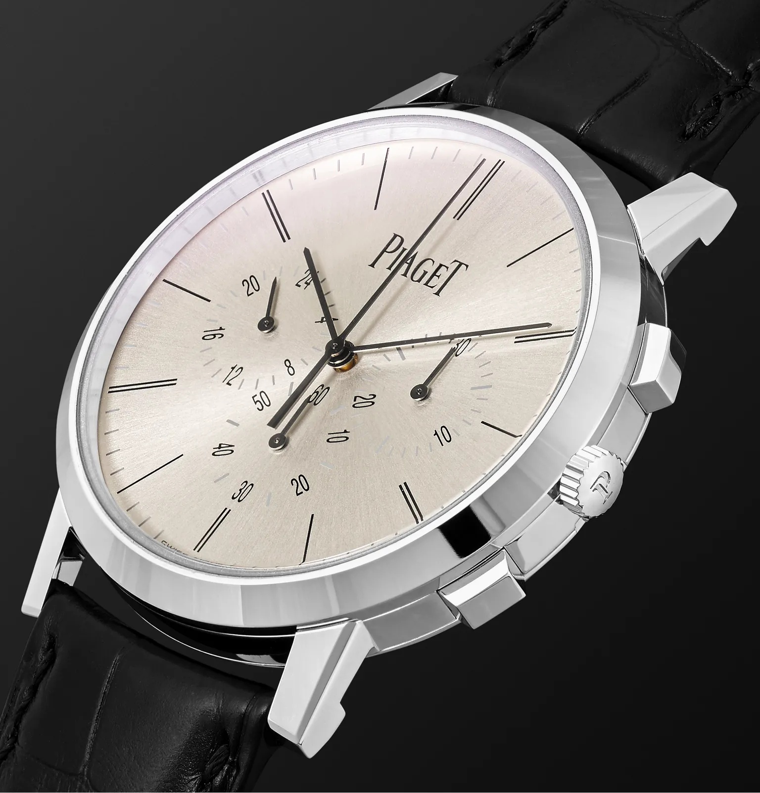 Altiplano Flyback Automatic Chronograph 41mm 18-Karat White Gold and Alligator Watch, Ref. No. G0A41 - 4