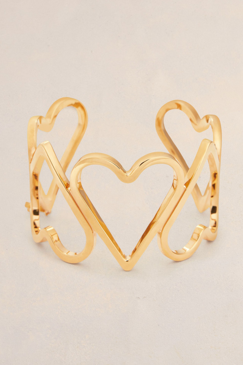 Oversize Upside Down Hearts Bracelet 1