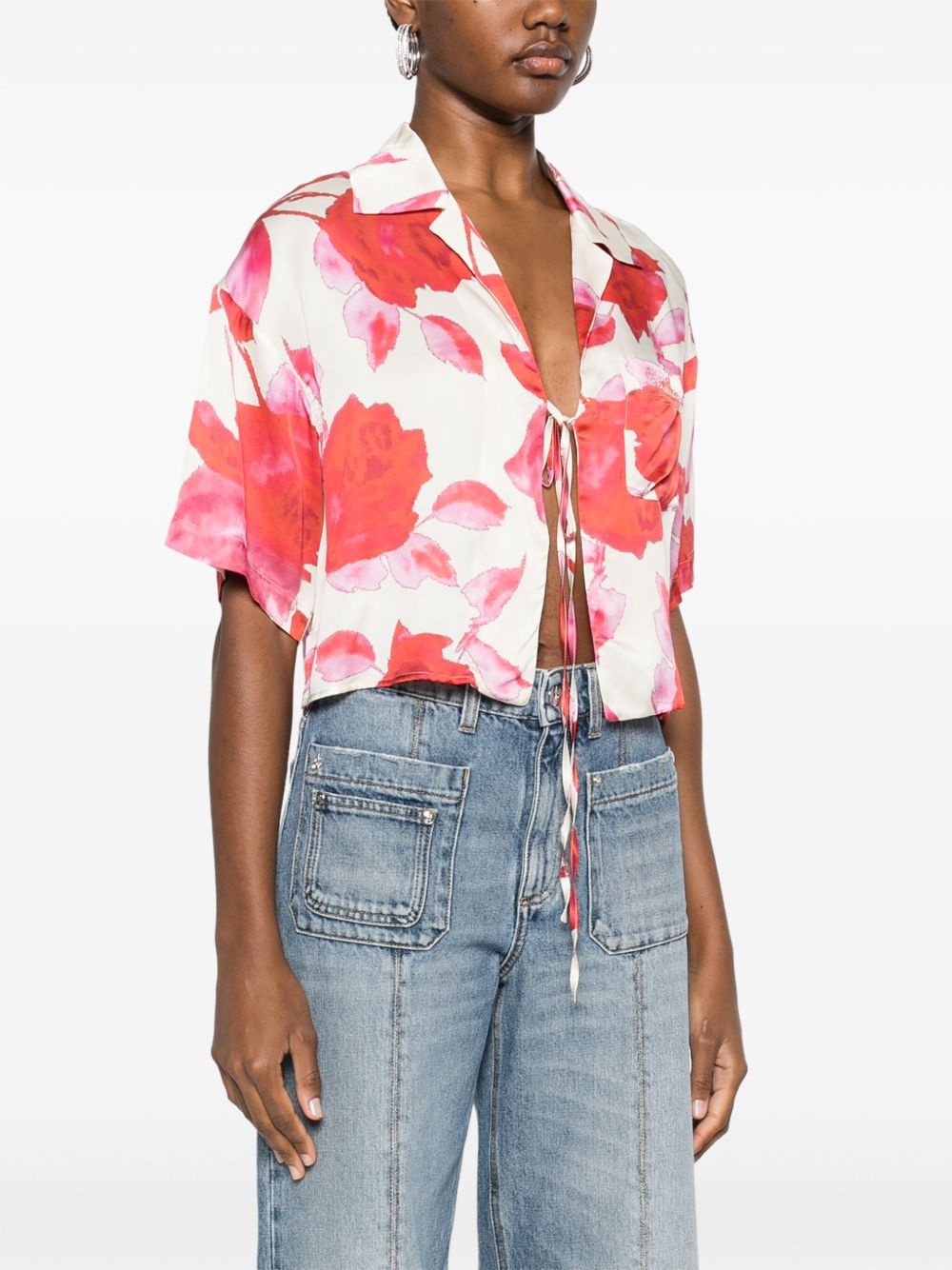 floral-print shirt - 3