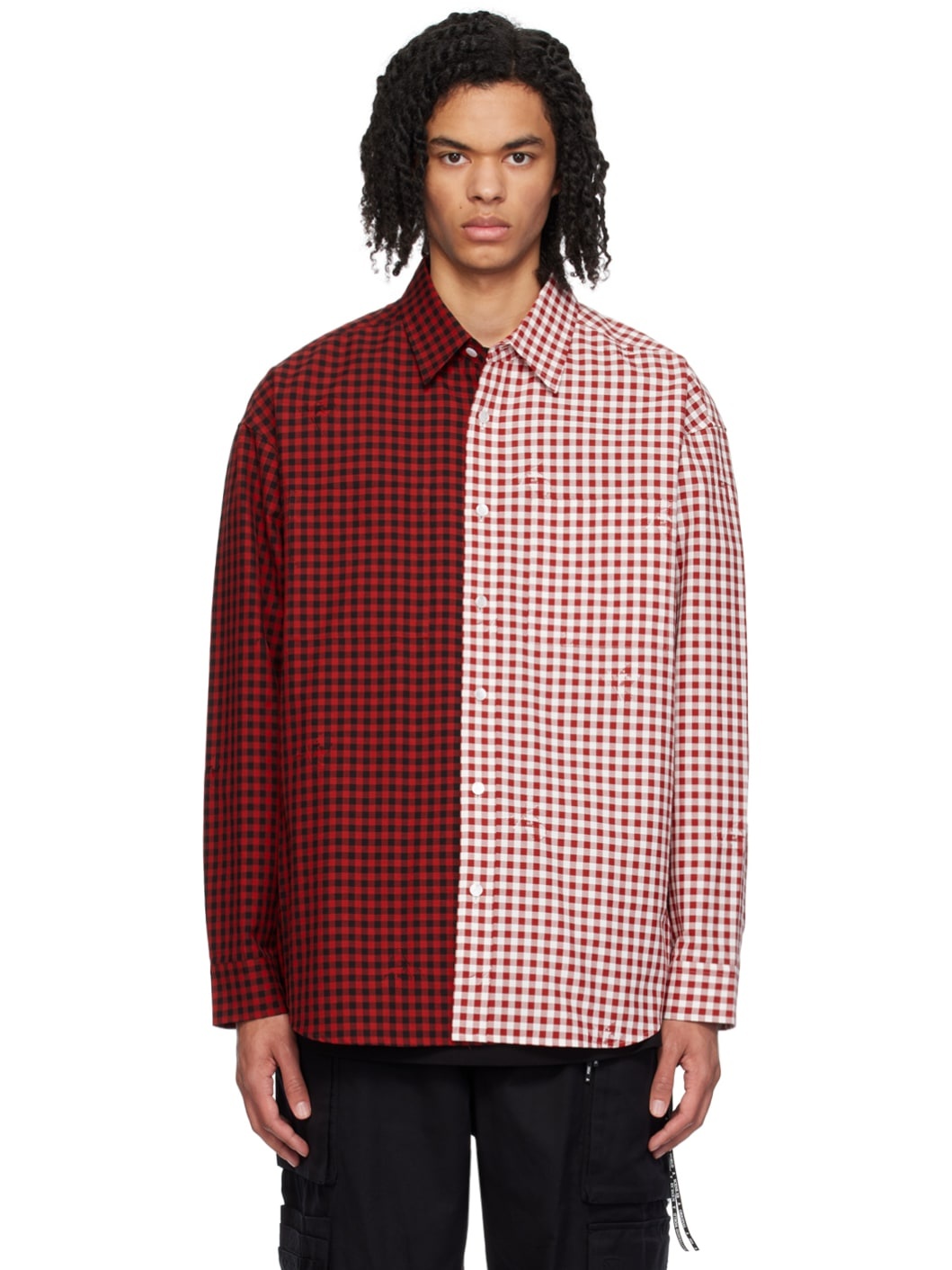 Red Embroidered Shirt - 1
