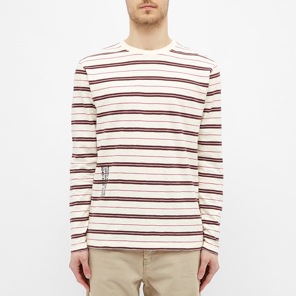 Wood Wood Long Sleeve Peter Striped Tee - 3