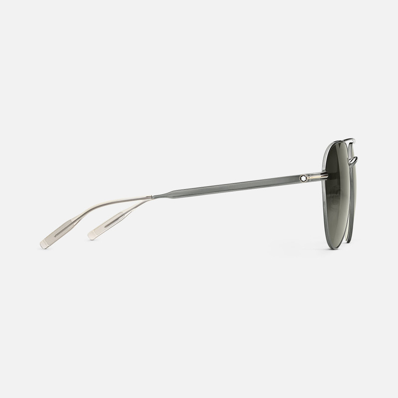 Montblanc Squared Sunglasses with Ruthenium Colored Metal Frame outlook