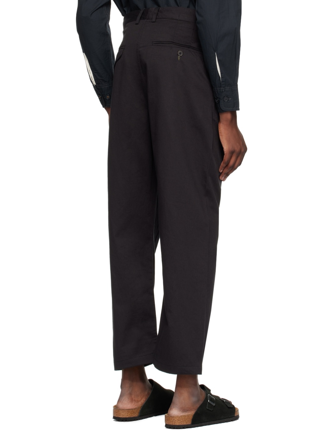 Black Double Pleat Trousers - 3