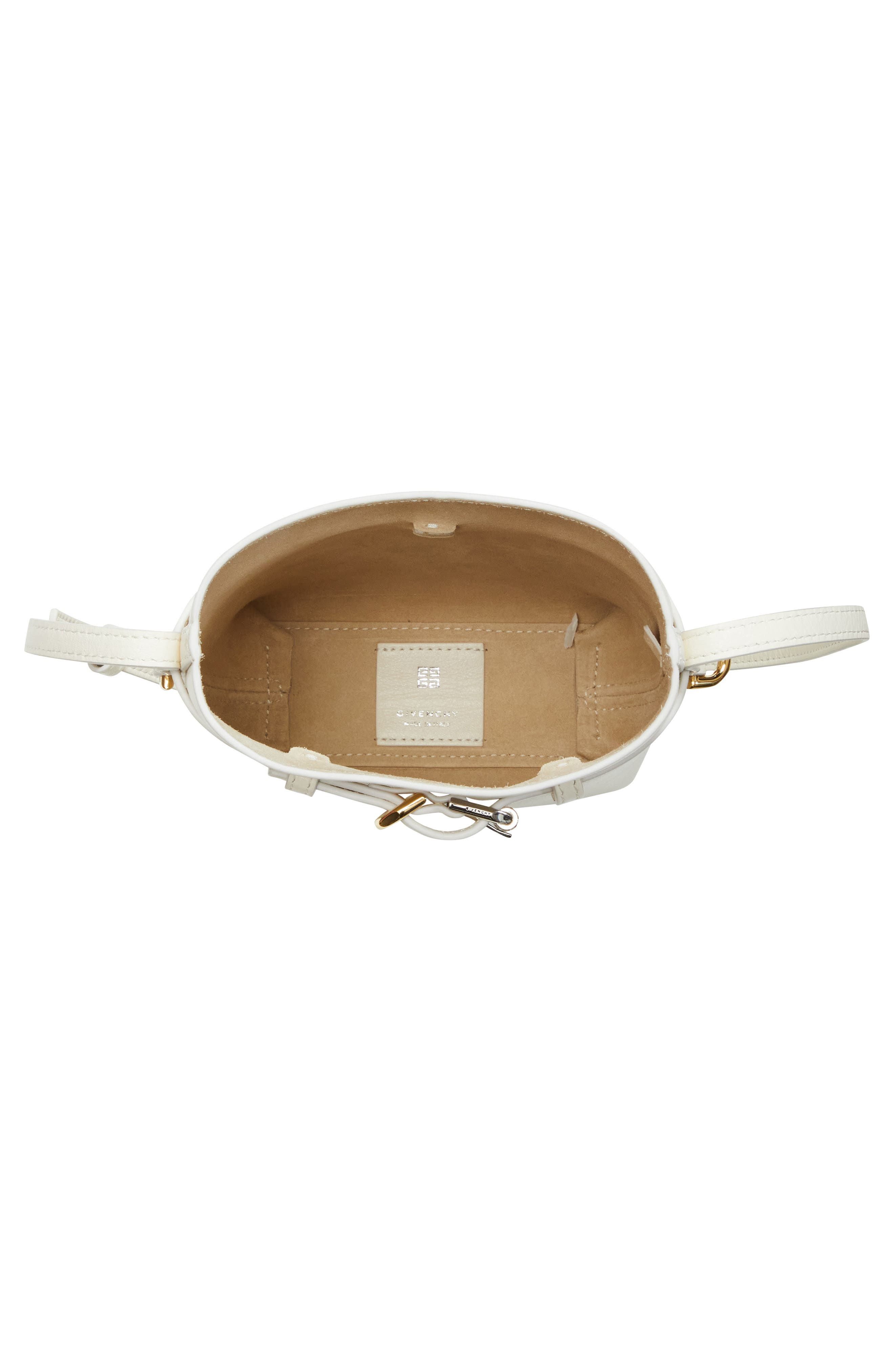 Givenchy Voyou Leather Pouch Crossbody Bag in Ivory at Nordstrom - 5