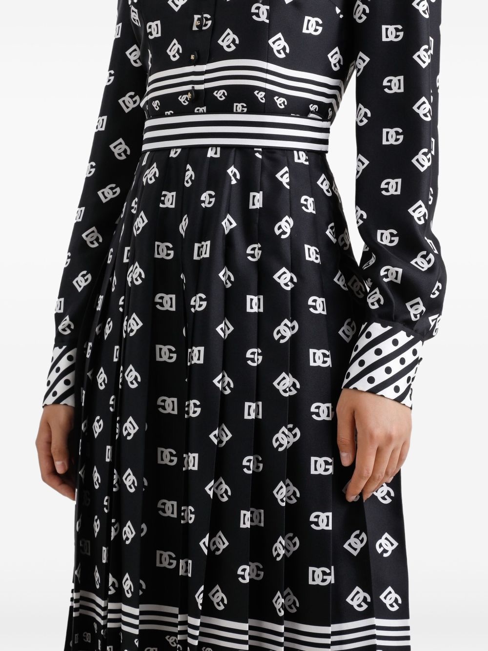 logo-print midi dress - 4
