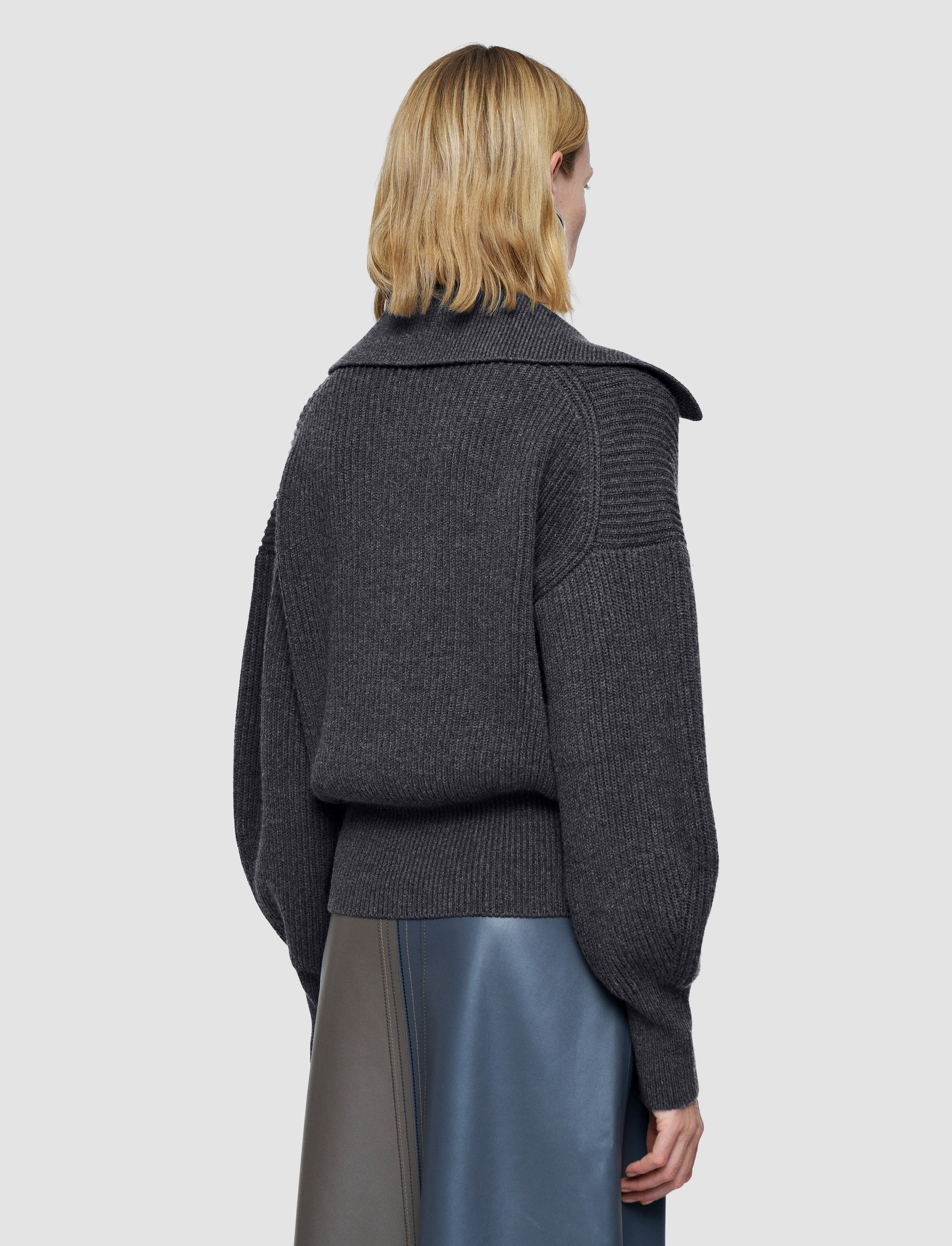 Light Cardigan Stitch Open Neck Jumper - 3