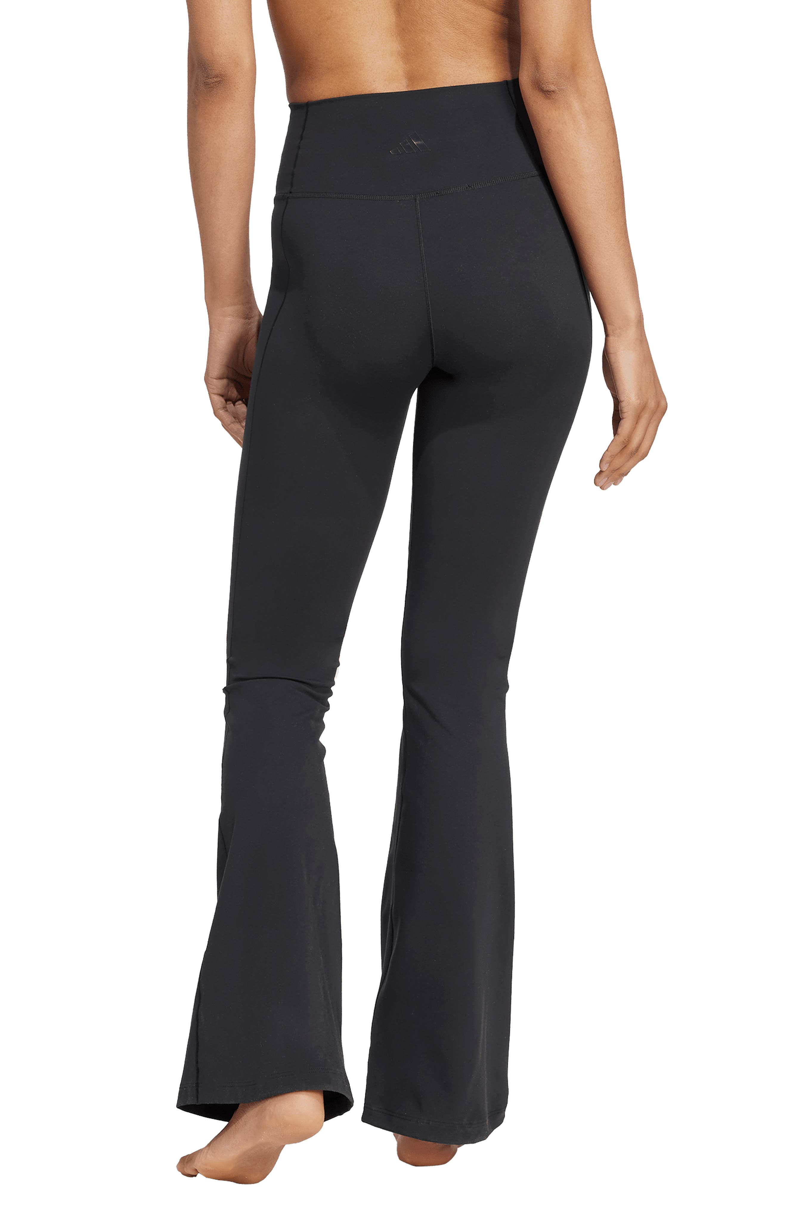 adidas All Me Flare Leggings in Black/Black at Nordstrom - 2