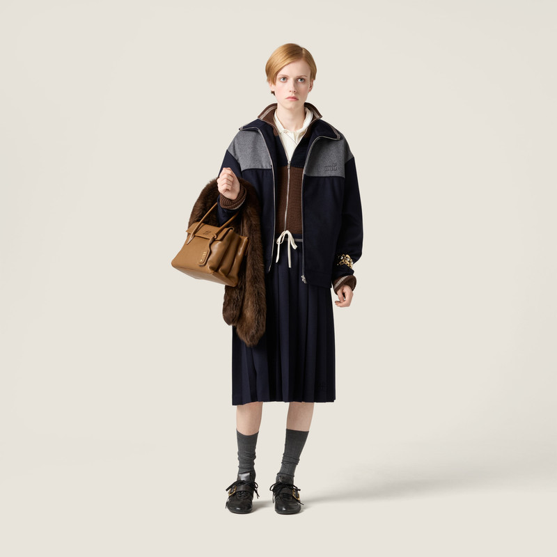 Miu Miu Velour blouson zipper jacket outlook