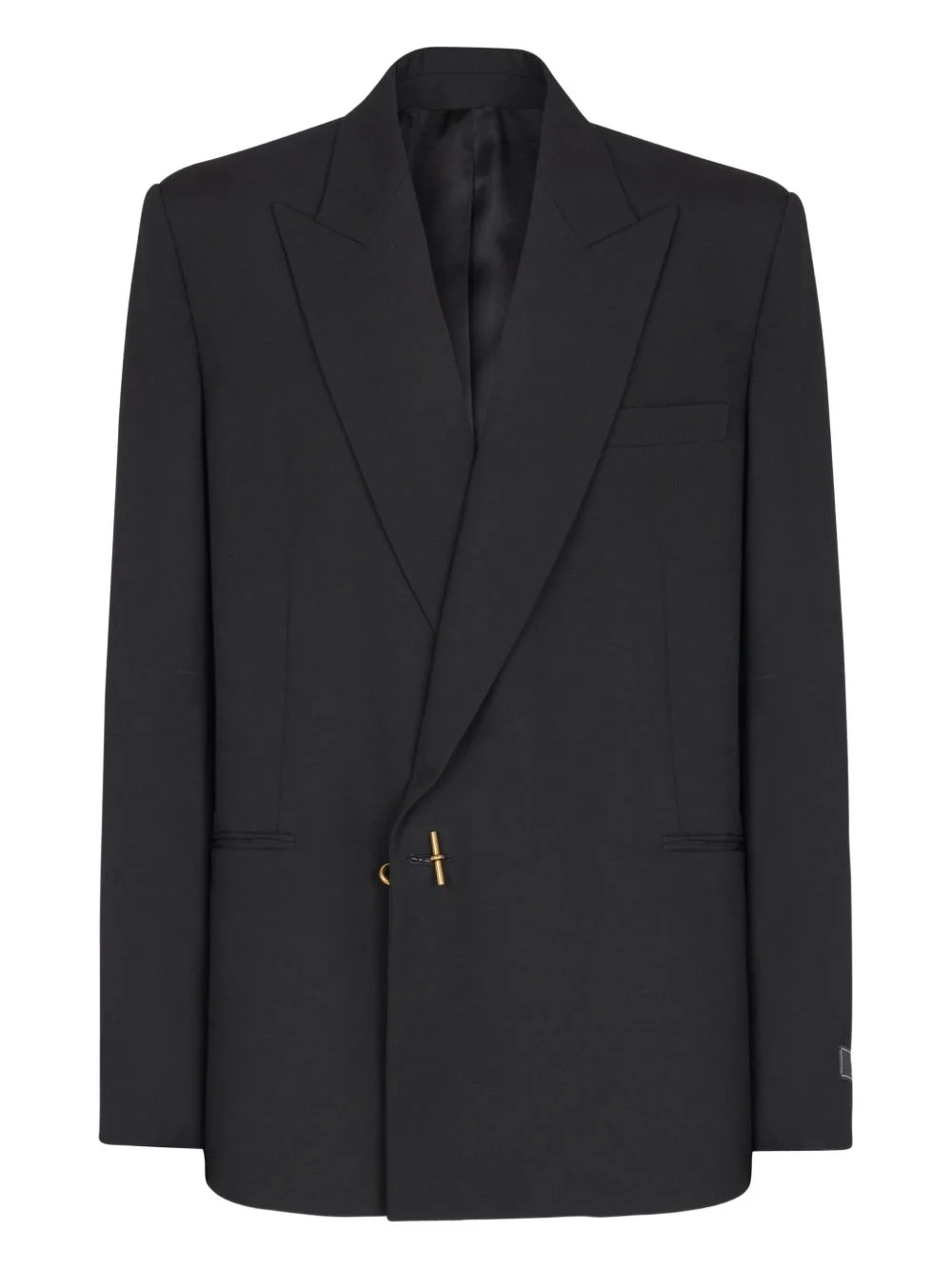 notched-lapel wool blazer - 1