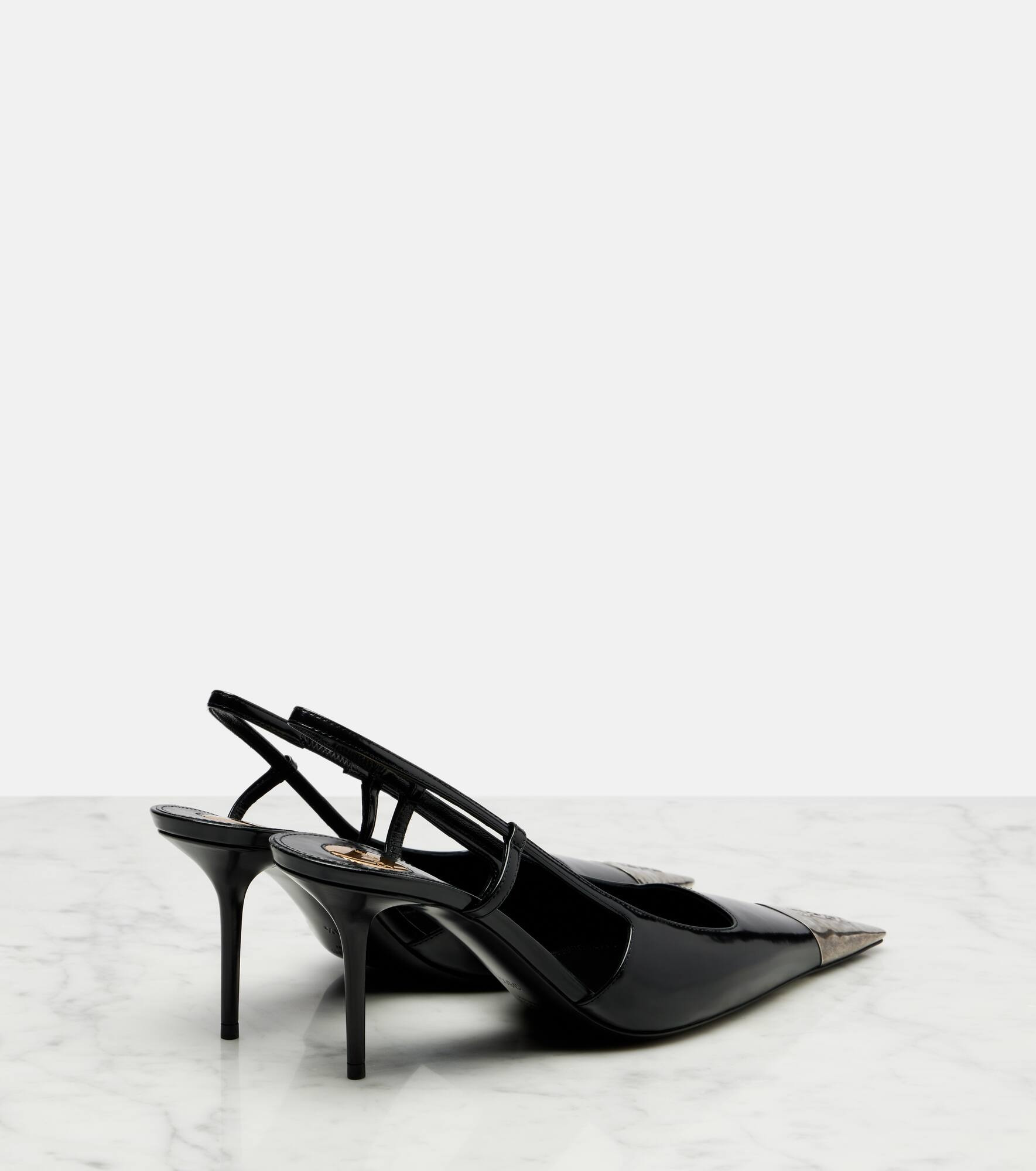 Jeanne 75 leather slingback pumps - 2