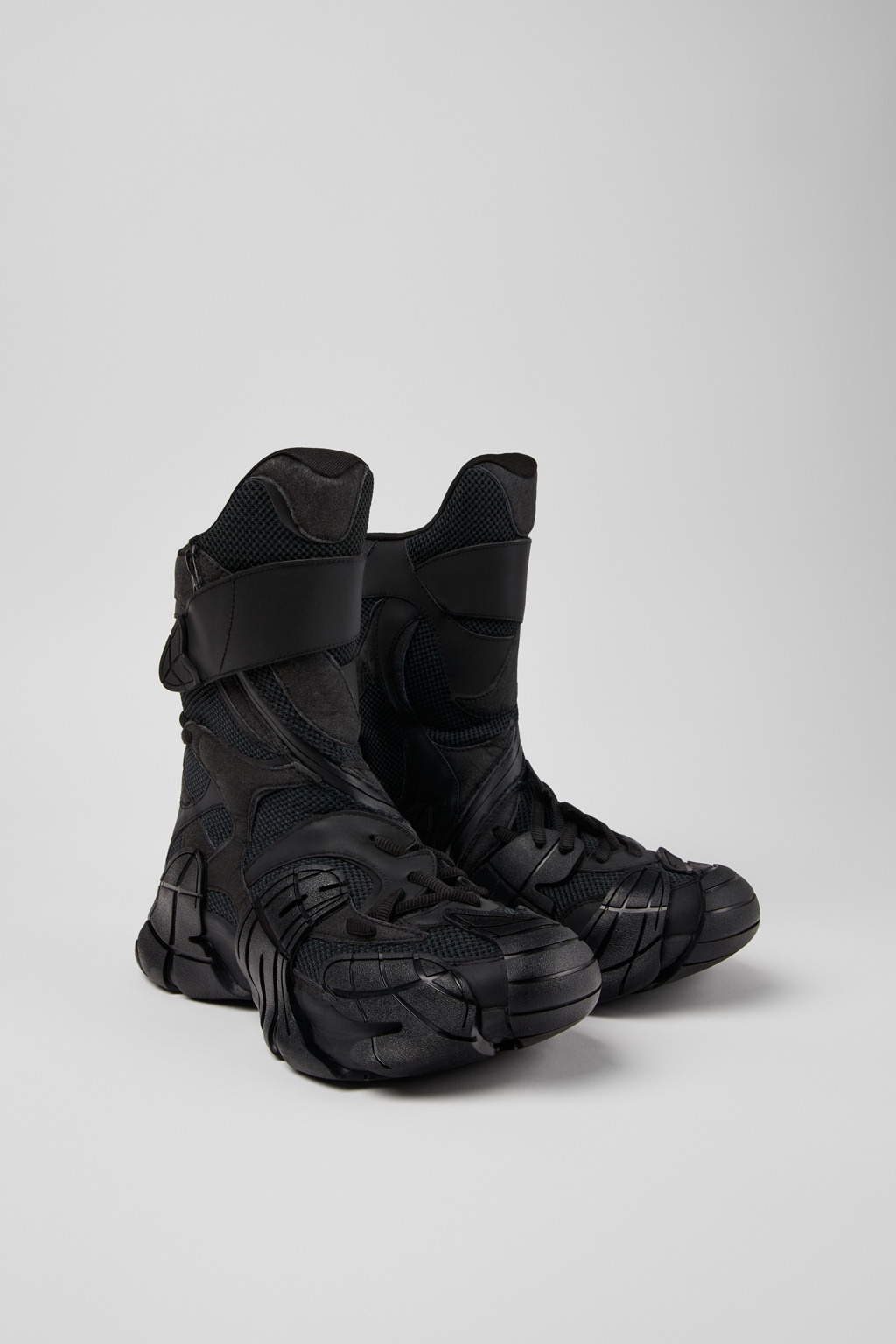 Black Textile Boots - 2