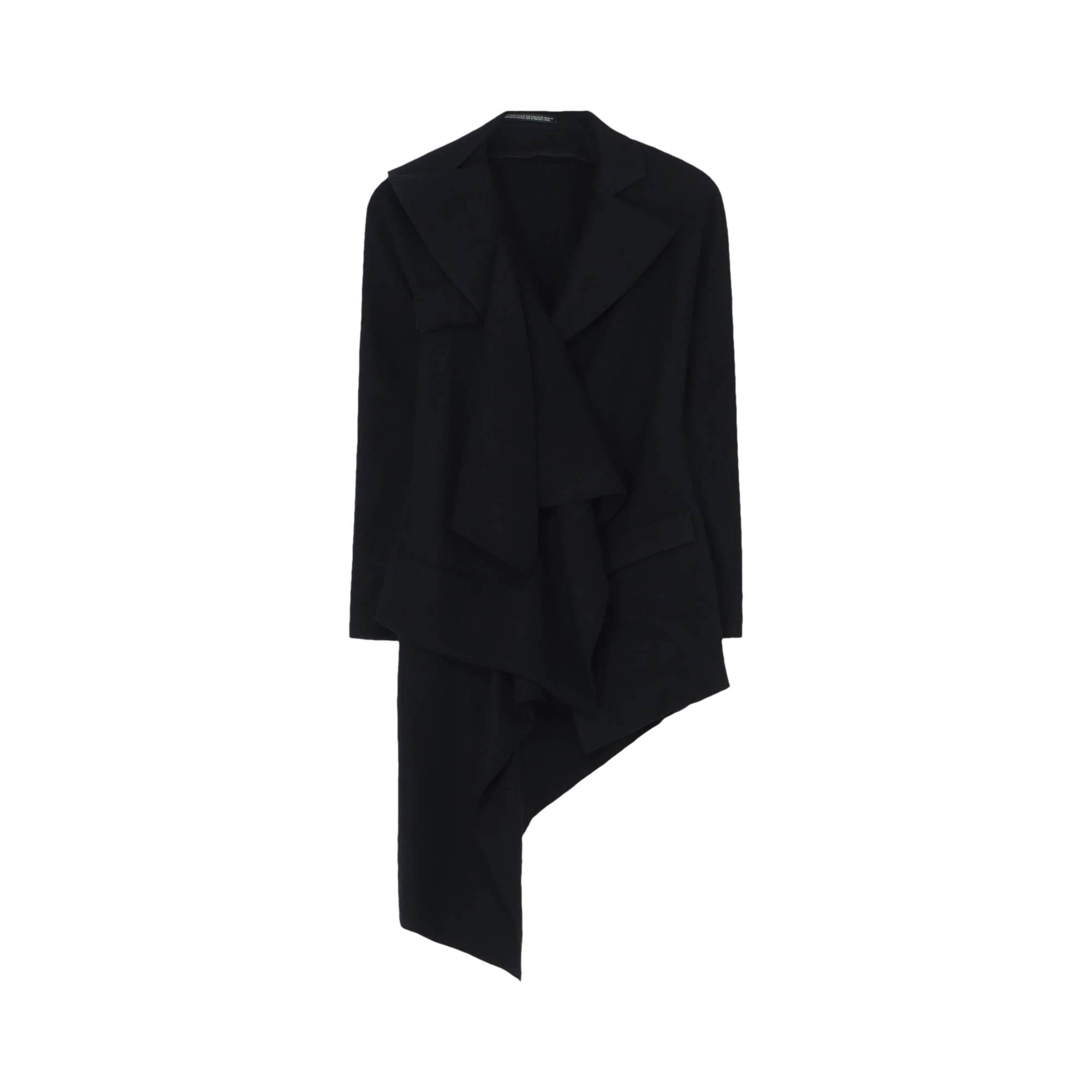 Yohji Yamamoto Backside Tucked Jacket 'Black' - 1