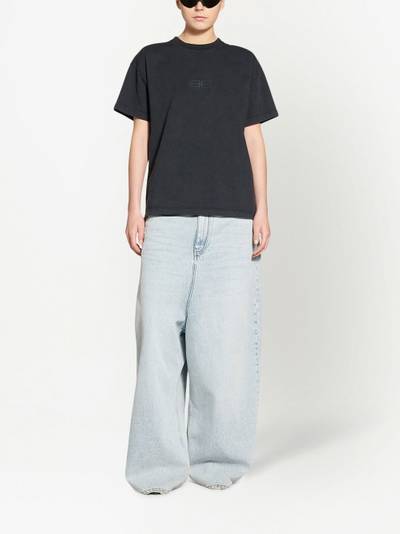 BALENCIAGA embroidered-logo cotton T-Shirt outlook