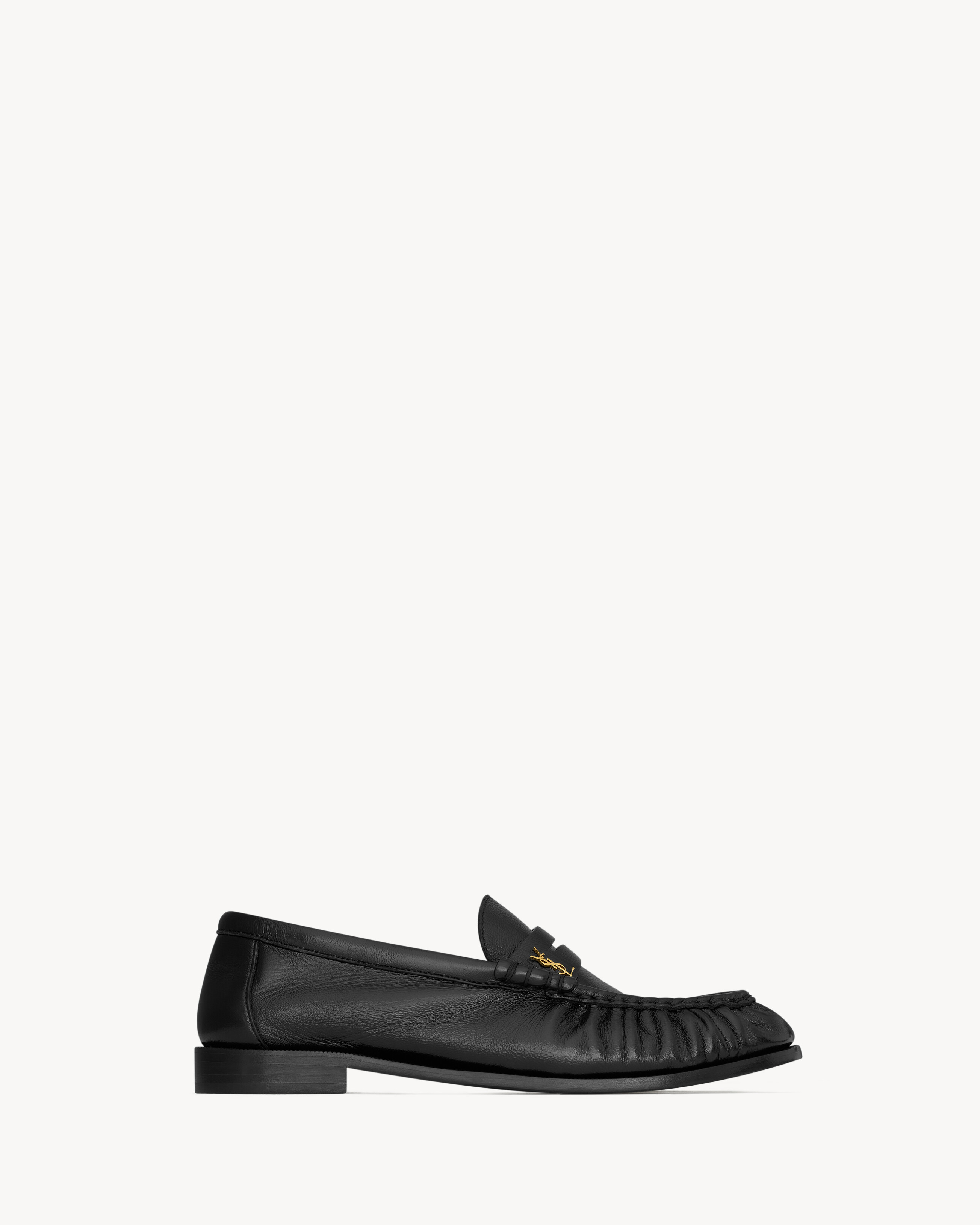 le loafer penny slippers in shiny creased leather - 2