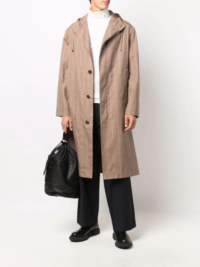 Mackintosh check-pattern hooded raincoat outlook