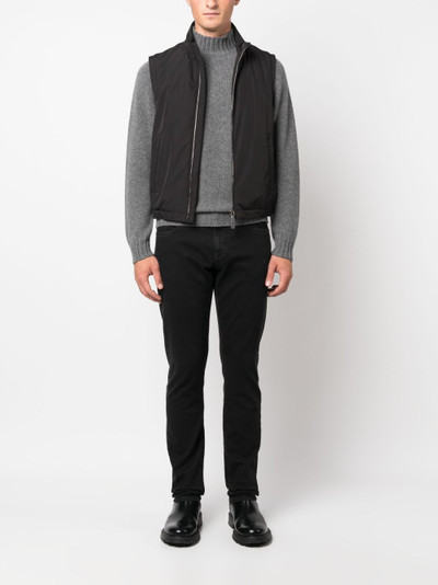 Canali padded zip-up gilet outlook